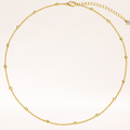 Delicate Beaded Satellite Chain Choker Necklace for Women