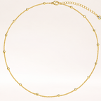 CHESKY 14K Gold Plated Silver Dainty Satellite Choker Necklace for Women