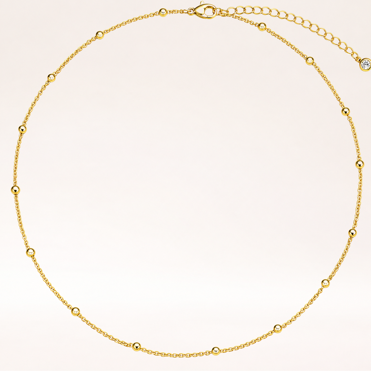 Delicate Beaded Satellite Chain Choker Necklace for Women