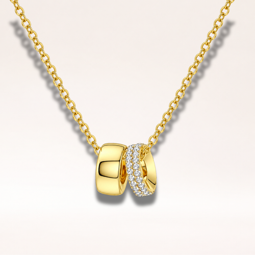 CHESKY 14K Gold Plated CZ Pendant Necklace for Women