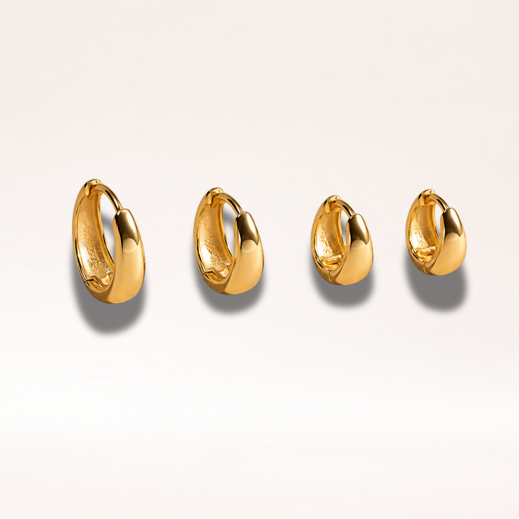 4 Pairs Dainty Huggie Hoop Earrings for Women