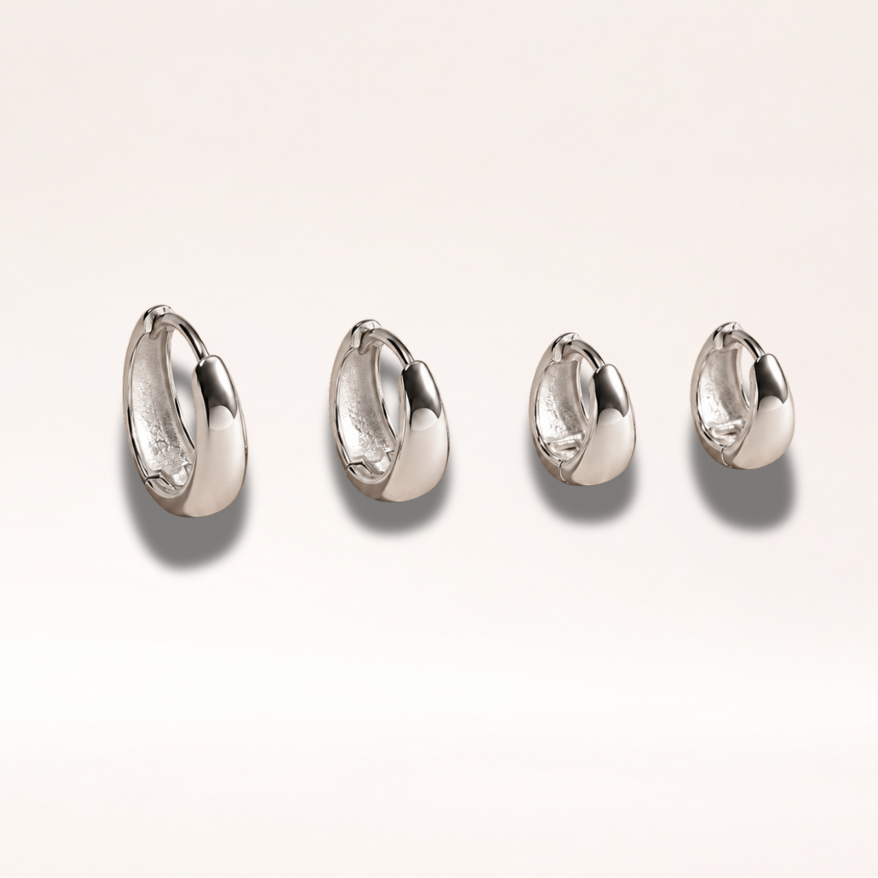 4 Pairs Dainty Huggie Hoop Earrings for Women
