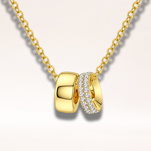 CHESKY 14K Gold Plated CZ Pendant Necklace for Women