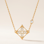 Color Blossom Yellow Pavé Diamonds Star Necklace