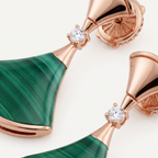 Diva's Dream Green Fan Drop Earrings