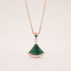 Diva's Dream Pavé Green Pendant Necklace