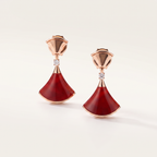 Diva's Dream Red Fan Drop Earrings