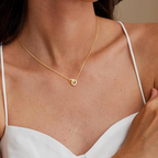 CHESKY 14K Gold Plated CZ Pendant Necklace for Women