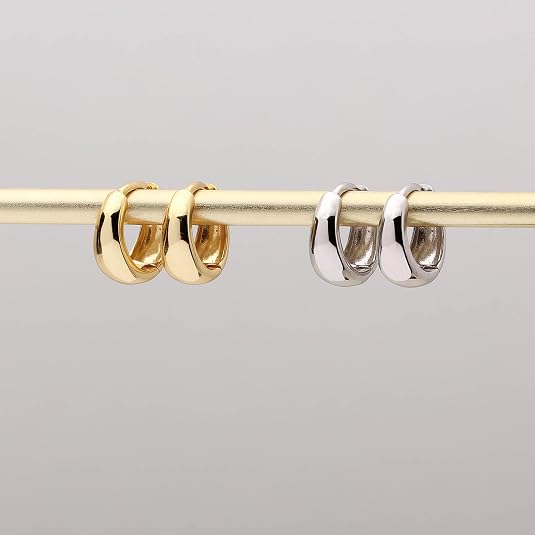 4 Pairs Dainty Huggie Hoop Earrings for Women