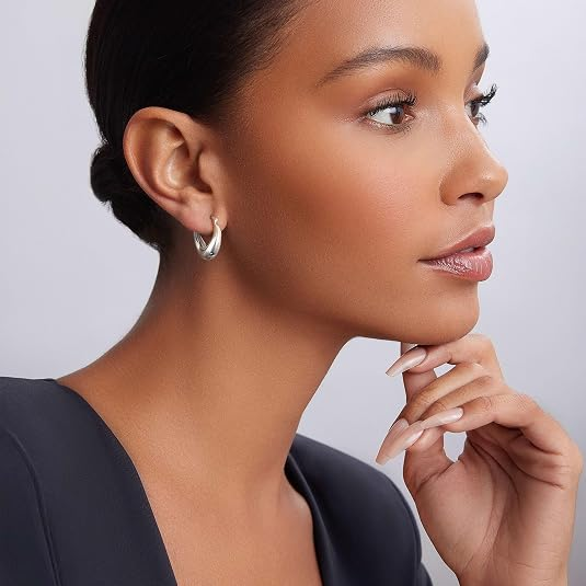 Chunky Twisted Hoop Earrings for Women