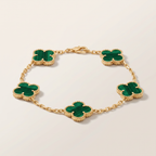Alhambra Malachite 5 Motifs Clover Bracelet