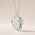 Heart & Key Pendant Necklace
