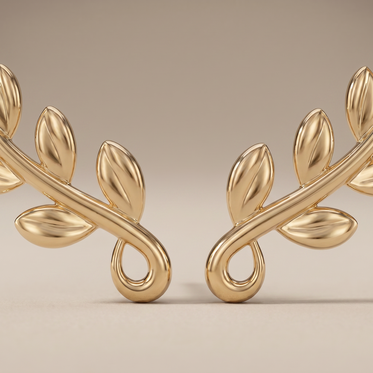 Olive Leaf Vine Earrings