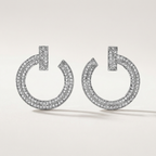 T T1 Open Pavé Hoop Earrings