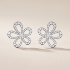Flowerlace Pavé Diamonds Earrings