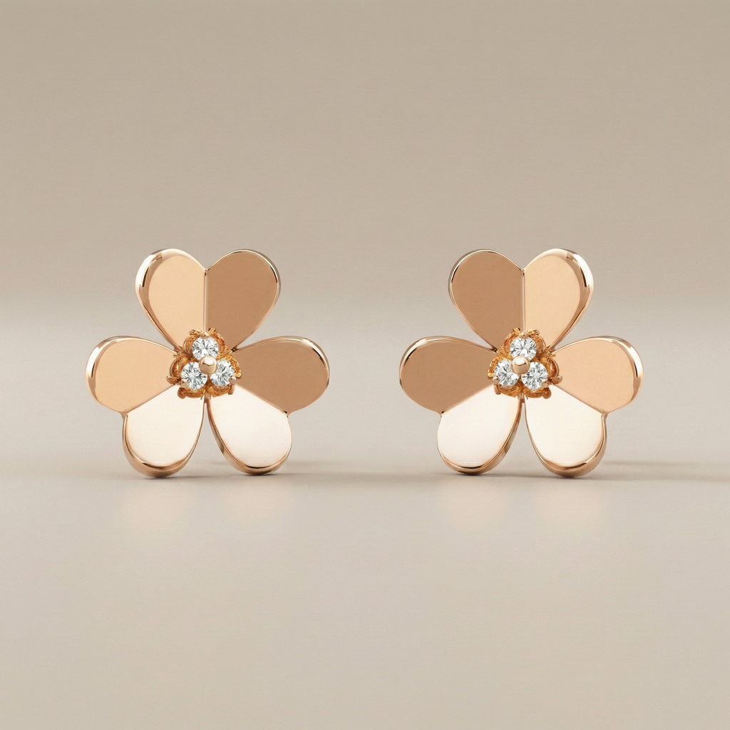 Frivole Large Flower Diamonds Earrings