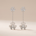Frivole Pendant Drop Pavé Diamonds Earrings