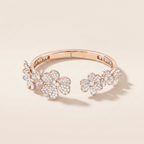 Frivole Seven Flowers Pavé Diamonds Bracelet