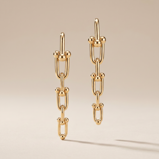 Graduated Link Drop Earrings