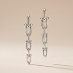 Graduated Link Drop Earrings