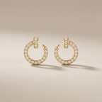 Juste Un Clou  Pavé Diamonds Small Hoop Earrings