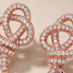 Keys Woven Pavé Diamonds Earrings