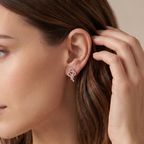 Keys Woven Pavé Diamonds Earrings