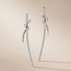 Knot Pavé Drop Earrings