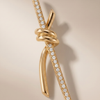 Knot Pavé Drop Earrings