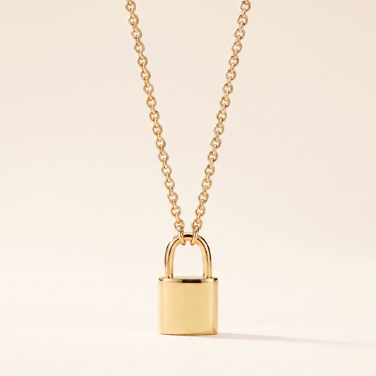 Lock Pendant Chain Necklace