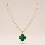 Magic Alhambra Malachite Necklace