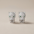 Panthère De Stud Pavé Diamonds Earrings