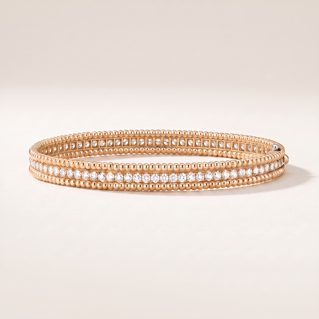 Perlée Pavé Diamonds Row Bracelet