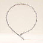 Serpenti Rose Pave Wrap Necklace