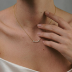 T Small Diamond Pavé Pendant Necklace