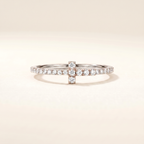 T Wire Pavé Diamonds Band Ring