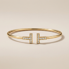 T Wire Pavé Small Bracelet