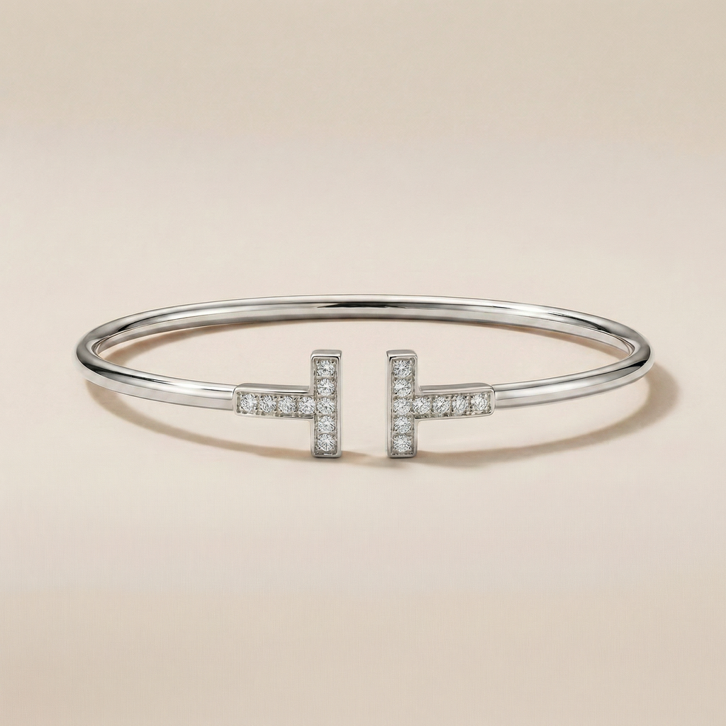 T Wire Pavé Small Bracelet