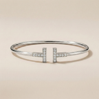 T Wire Pavé Small Bracelet