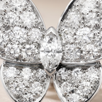 Two Butterfly Pavé Diamonds Earrings