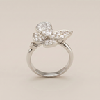 Two Butterfly Pavé Diamonds Ring