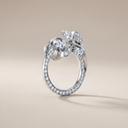 Vine Circle Pavé Diamonds Earrings
