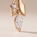 Vine Convertible Pavé Diamonds Drop Earrings