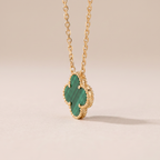 Vintage Alhambra 1 Malachite Motif Necklace
