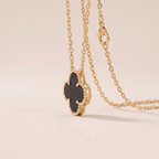 Vintage Alhambra 1 Onyx Motif Necklace