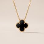 Vintage Alhambra 1 Onyx Motif Necklace