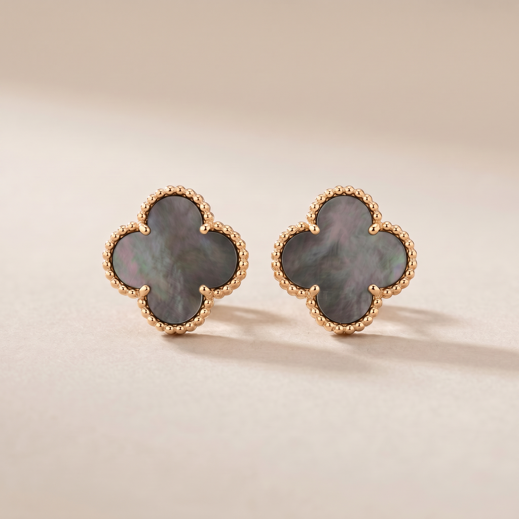 Vintage Alhambra Grey Earrings